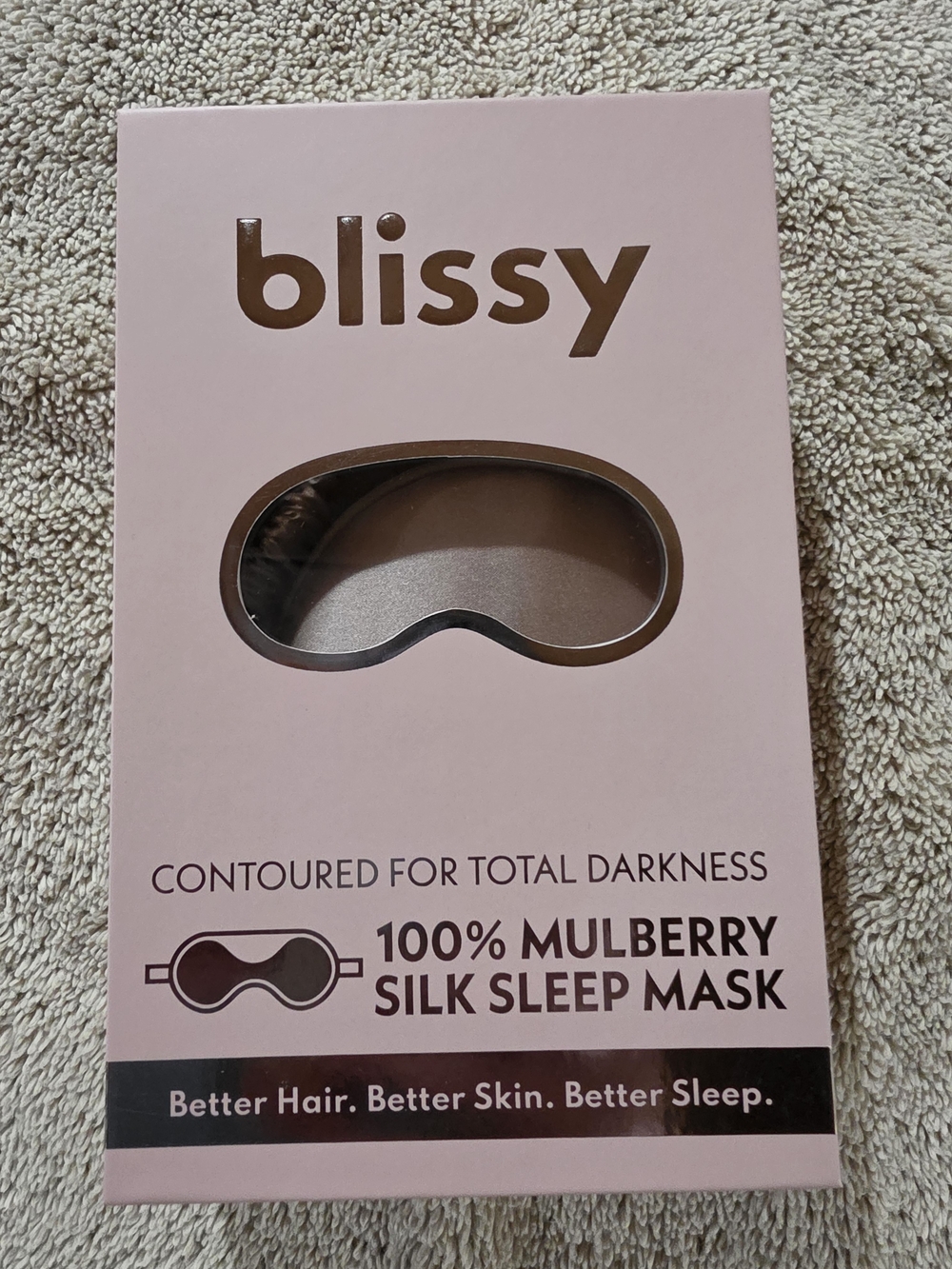 Blissy 100% Mulberry Silk Sleep Mask - Pink